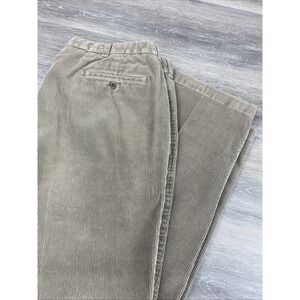 Brooks Brothers Mens Corduroy‎ Pants Size 40x30 Tan Flat Front
